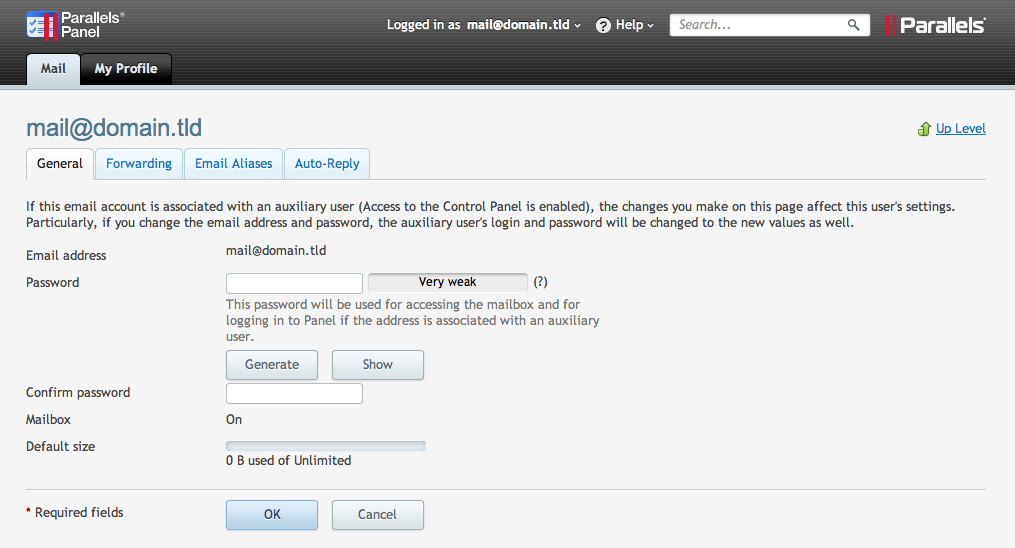 Changing mail user password in Plesk 11.5 Changing mail user password in Plesk 11.5
