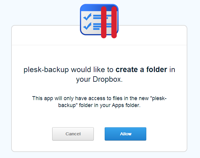 Plesk Dropbox Backup extension - Access Request