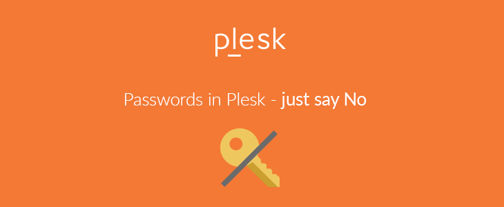 authentication schemes in Plesk - no more passwords