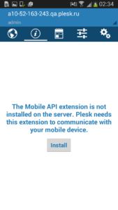 Plesk Mobile App - Mobile Api extension