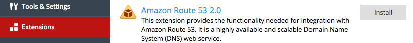 AWS Route 53 - Plesk Extension