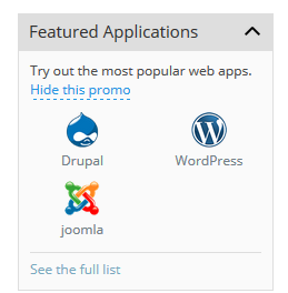 Select WordPress to install