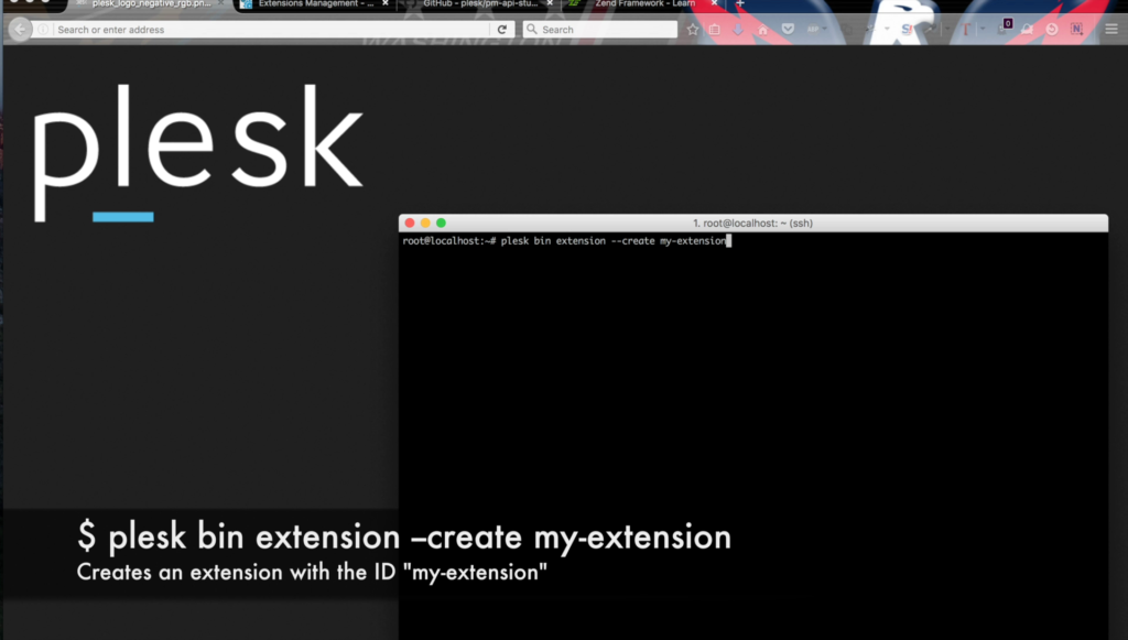 Create Plesk extension