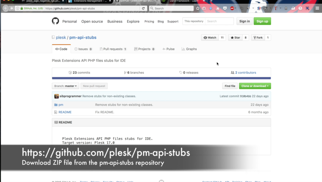 Plesk extension via Github