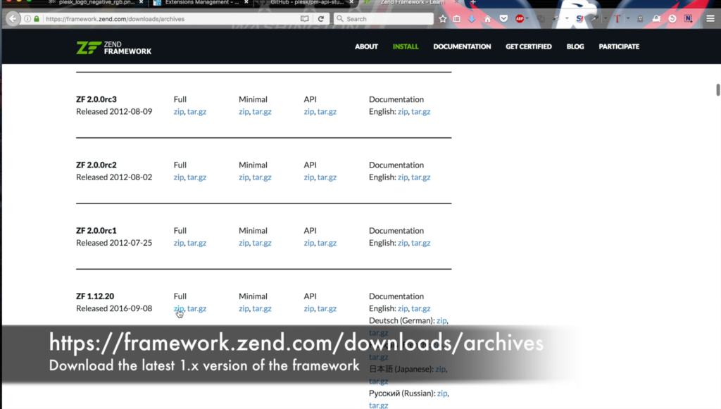 Plesk extension, ZendFramework inclusion