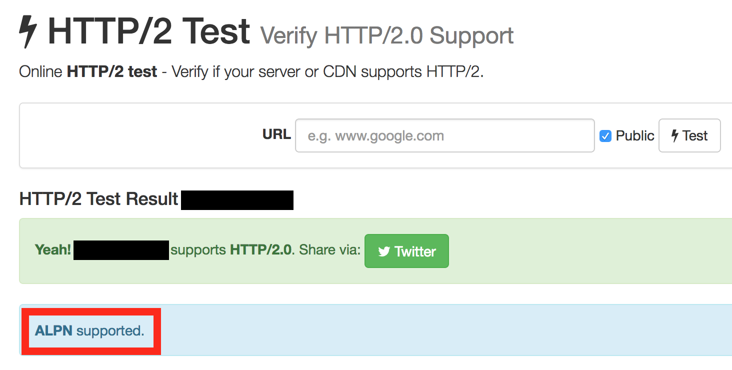 HTTP/2 ALPN Check