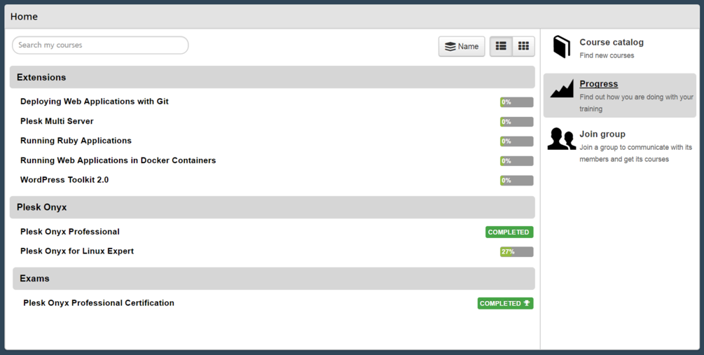 PLesk University - 5 steps to get certiofied and how to share your success - screenshot 1