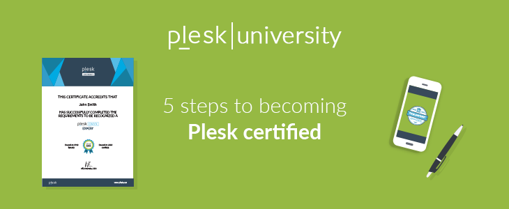 Use Plesk University and get free of charge Plesk certification