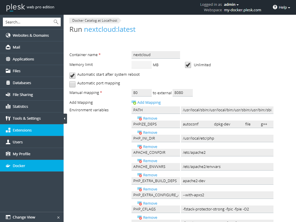 Plesk-Docker-Business-NextCloud-1