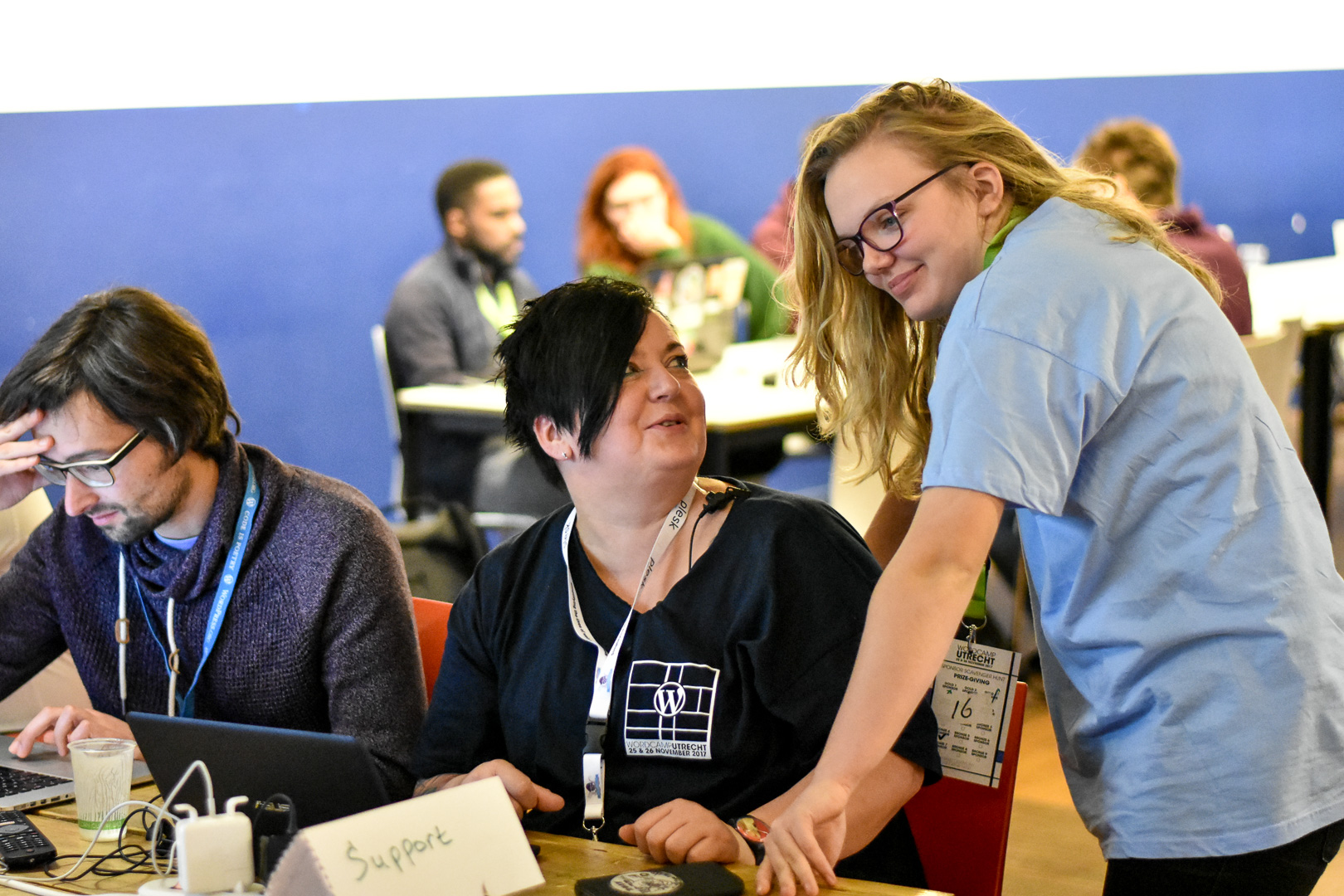 WordCamp Utrecht, lead-organizer Manuela van Prooijen and daughter Kristel