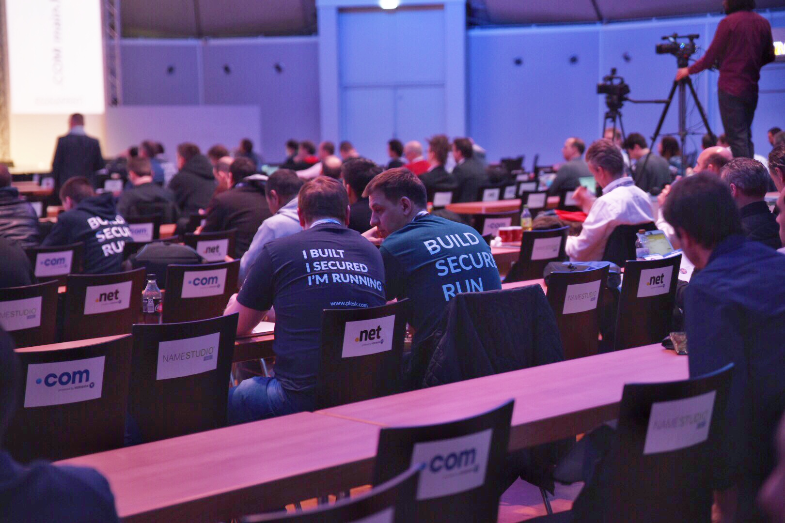 Plesk audience at Jan Loeffler's Cloudfest 2018 talk - Winning the hosting champions league