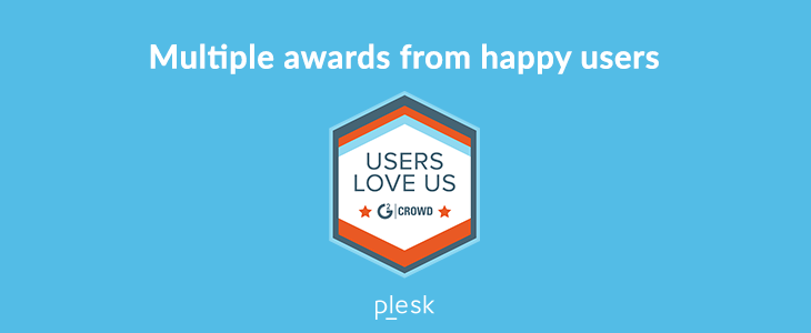 Plesk awarded by G2 Crowd