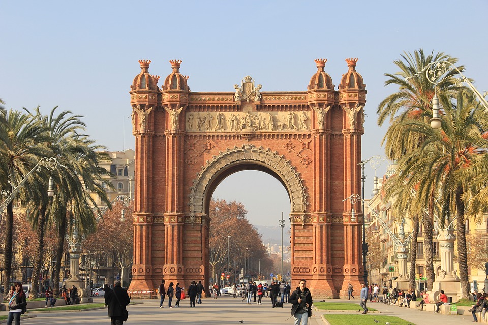 barcelona arc de triumph - best cities for digital nomads - summer 2018