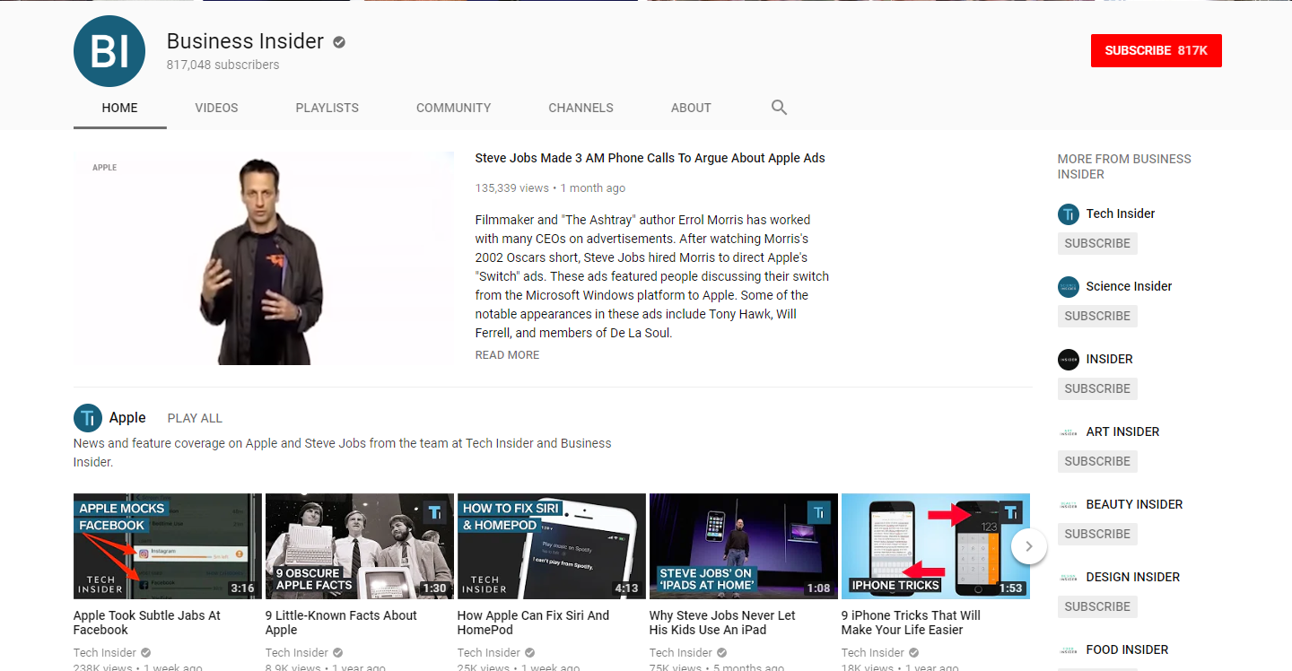 best-business-youtube-channels-business-insider - Plesk tips
