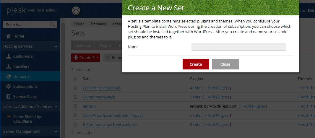 Create a new plugin - managed wordpress hosting with Plesk