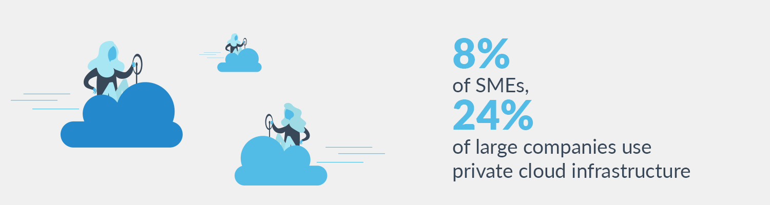 Stats for SMEs and large companies using private cloud - Plesk