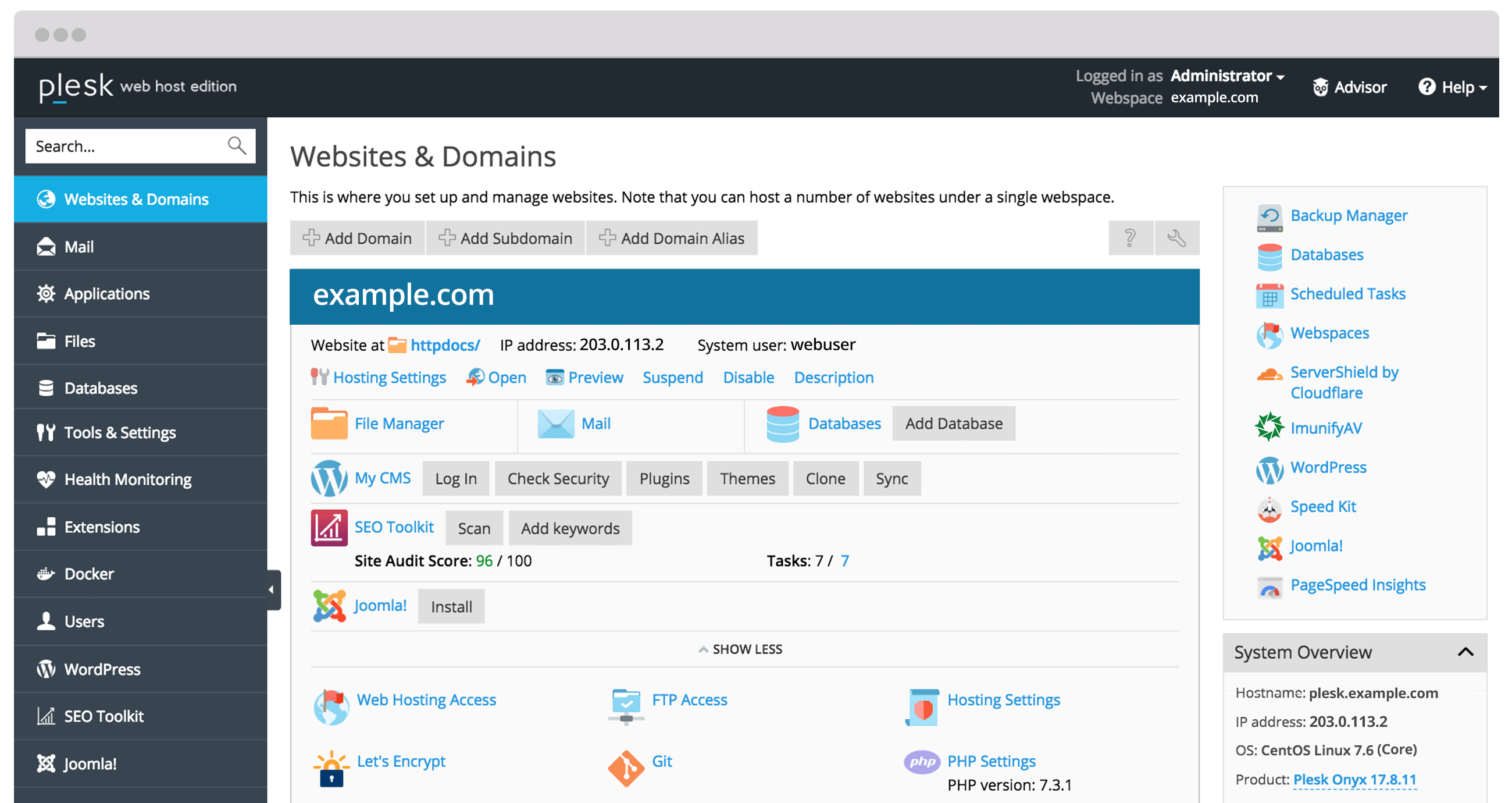 Plesk - Innovative Hosting Control Panel Plesk - Innovative Hosting Control Panel