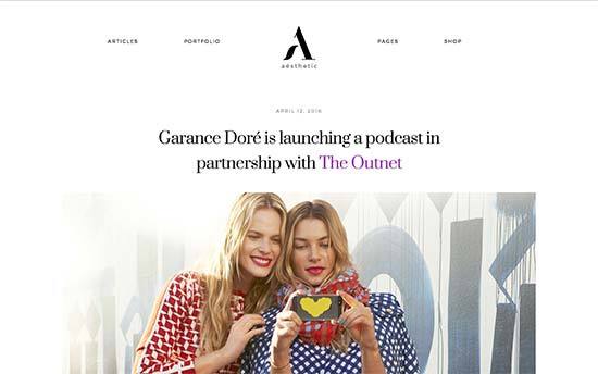Aesthetic WordPress Theme