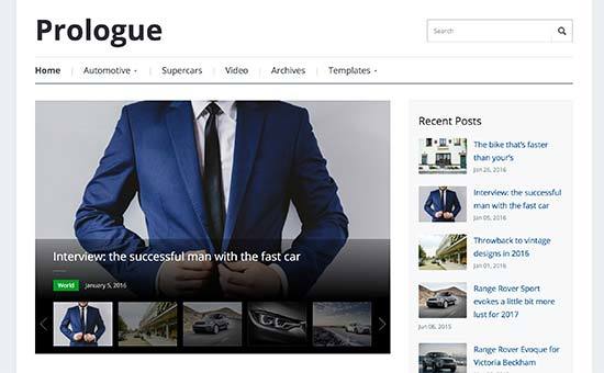 Prologue WP theme