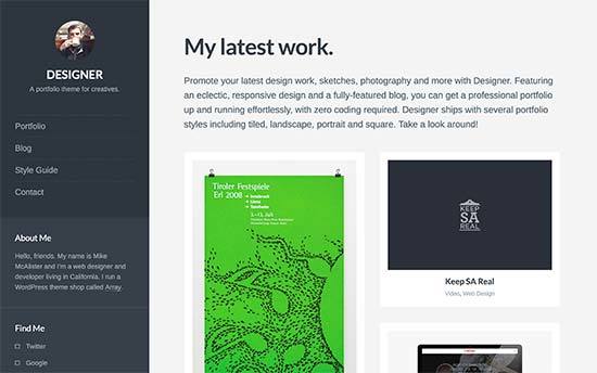 Wordpress Theme: Designer