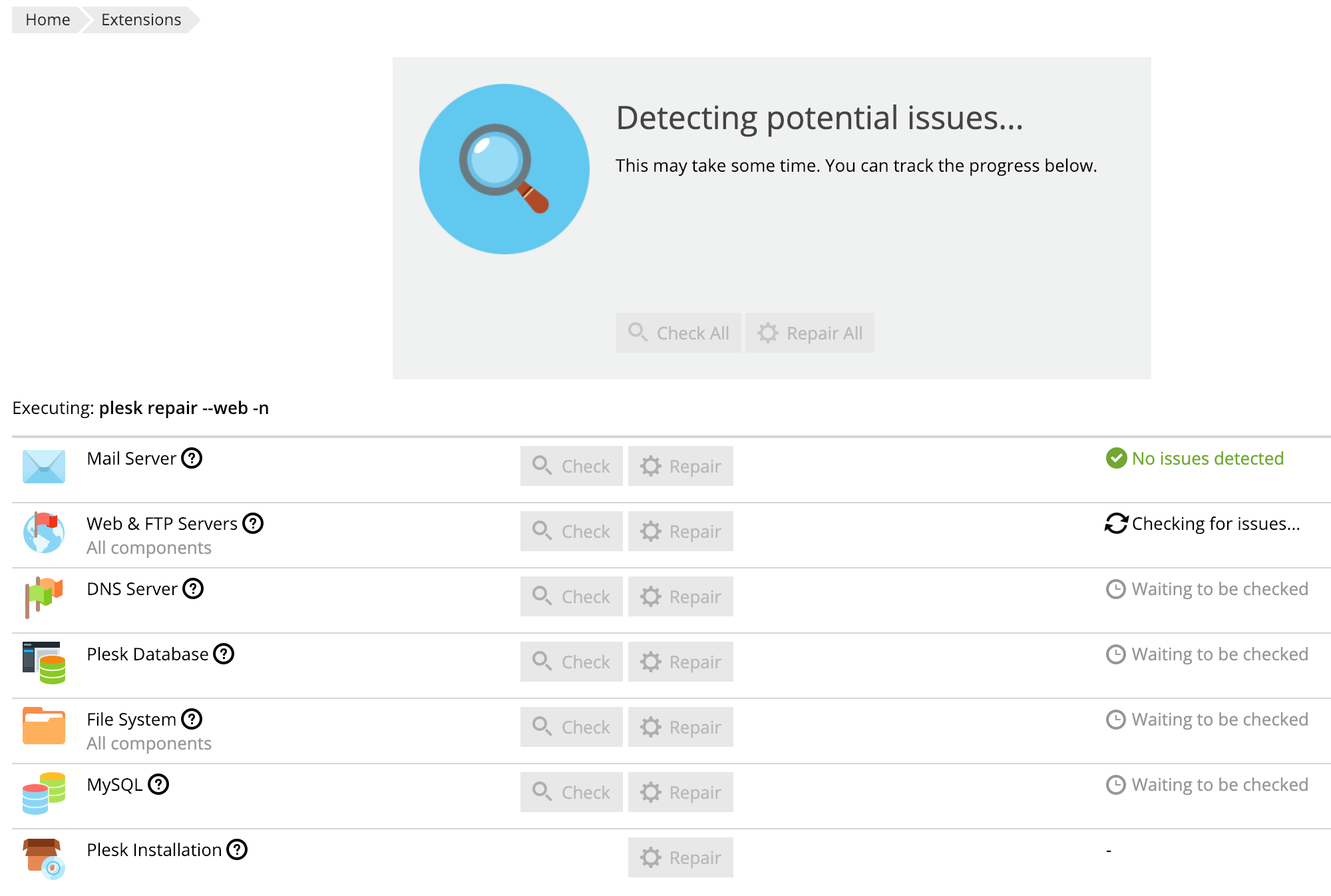 6 reasons to update your Plesk - screenshot-7 - Find and fix server issues yourself with Plesk Repair Kit - Plesk