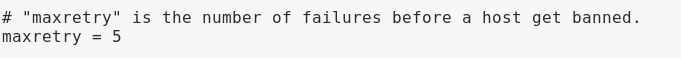 Maxretry parameter
