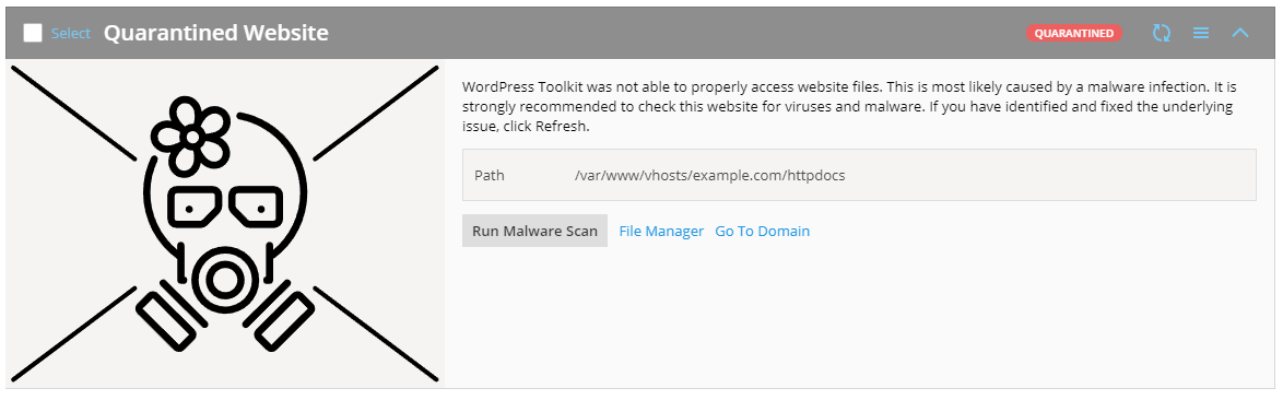 WordPress Toolkit 4.1 Quarantine