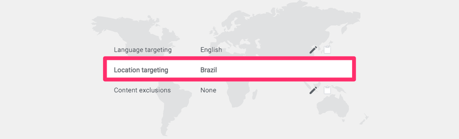 google ads location setting - plesk