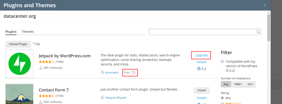 jetpack 3 -plugins and themes