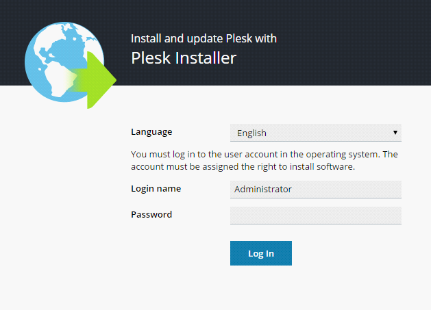 Install Plesk on Windows - GUI - 1