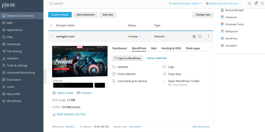 Website card improvements Plesk blog