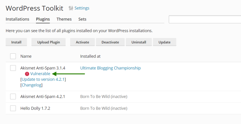 Site Vulnerability Scan Plugins