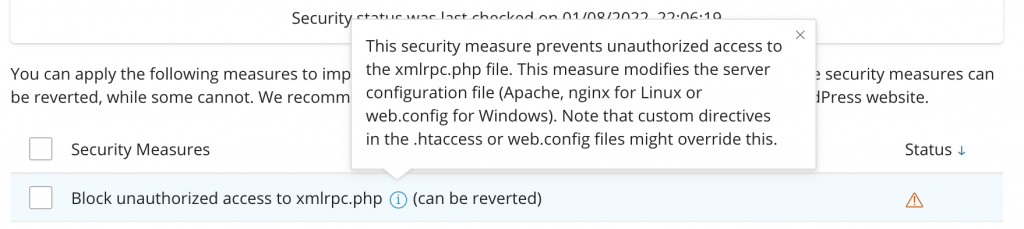 New Security Measures