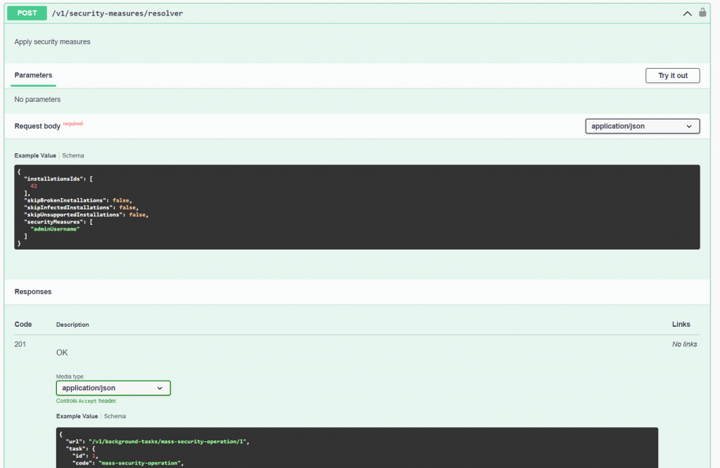 REMOTE API Plesk Installation