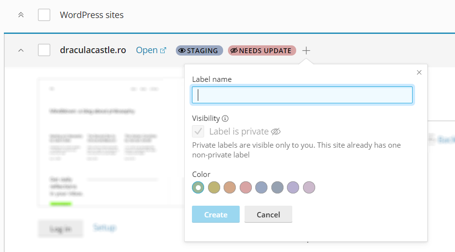 WP Toolkit Custom Labels