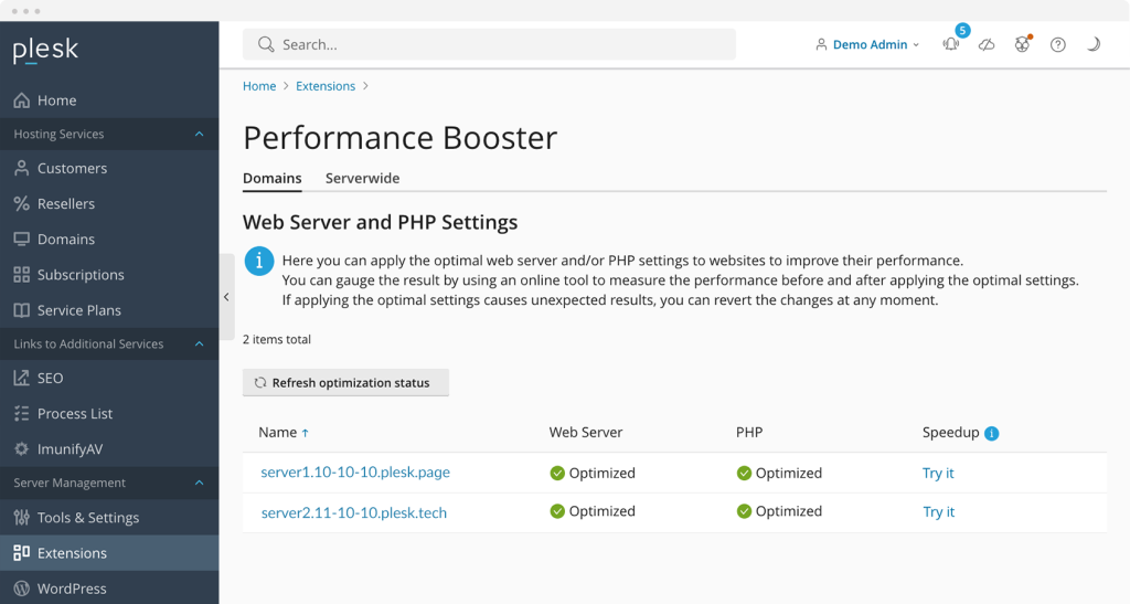Plesk Website Performance Booster Blog Post