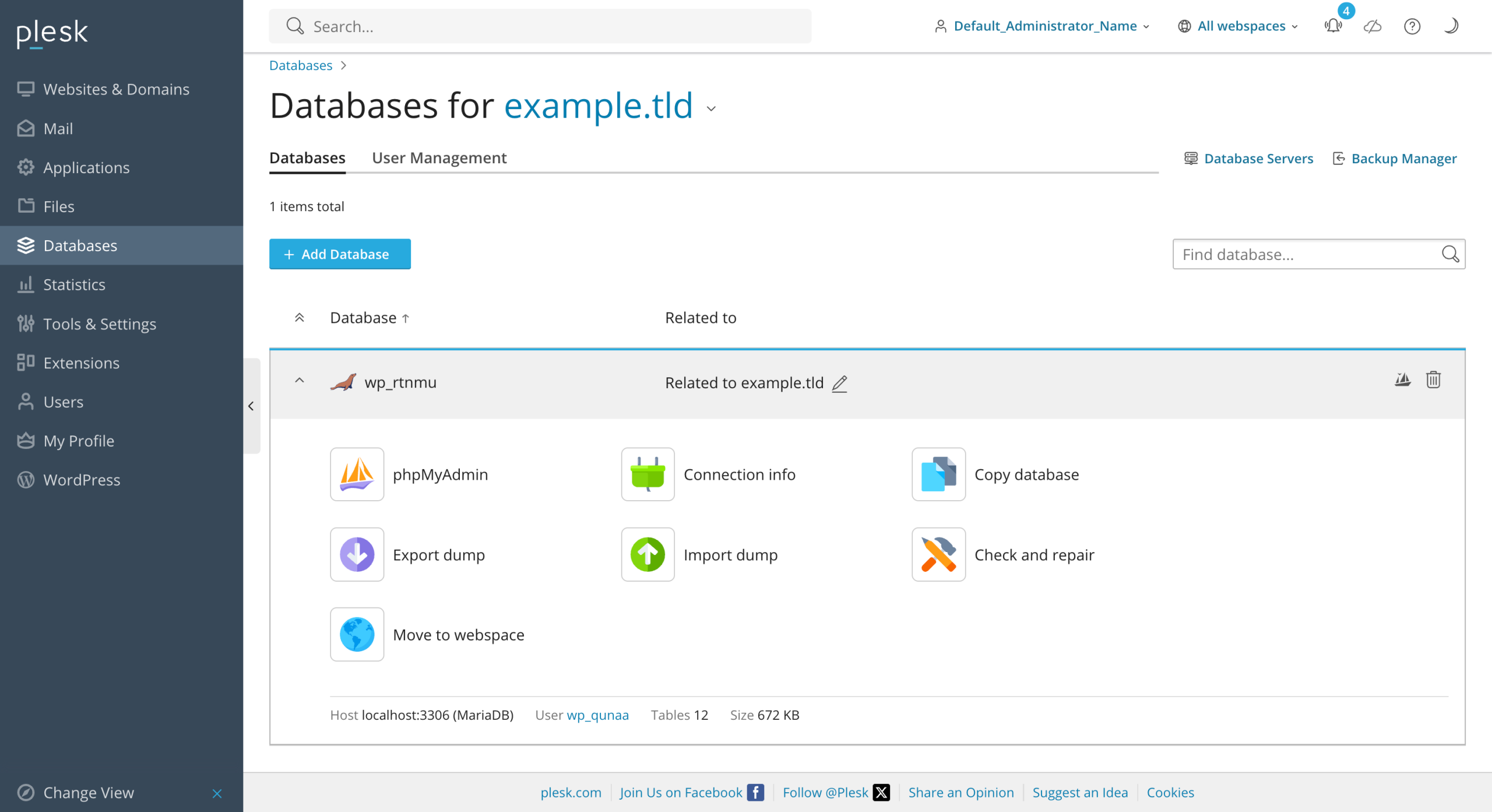 database image